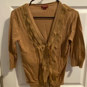 Dark mustard sweater. Merona. 3/4 sleeves.